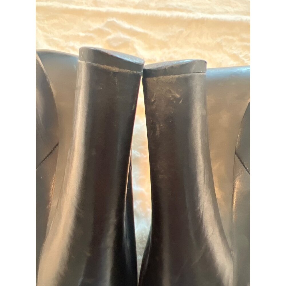 Steve Madden Saffronn Platform Boots Size 10 Black Leather‎ Ankle Booties - Picture 7 of 10